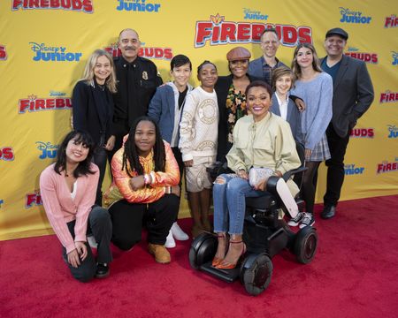 VIVIAN VENCER (VOICE OF VIOLET), ALYSSA SAPIRE (SENIOR VICE PRESIDENT, ORIGINAL PROGRAMMING, DISNEY JUNIOR), LOUIE CHERKO (MANAGER, EMERGENCY SERVICES & STUDIO FIRE CHIEF, THE WALT DISNEY COMPANY), TERRENCE LITTLE GARDENHIGH (VOICE OF FLASH), DECLAN WHALEY (VOICE OF BO), JECOBI SWAIN (VOICE OF JAYDEN), YVETTE NICOLE BROWN (VOICE OF FAYE FIRESON), LAUREN "LOLO" SPENCER (VOICE OF JAZZY), CALEB PADDOCK (VOICE OF PISTON), CRAIG GERBER (CREATOR AND EXECUTIVE PRODUCER, FIREBUDS), LILY SANFELIPPO (VOICE OF AXL), MICK WINGERT (VOICE OF TORO)