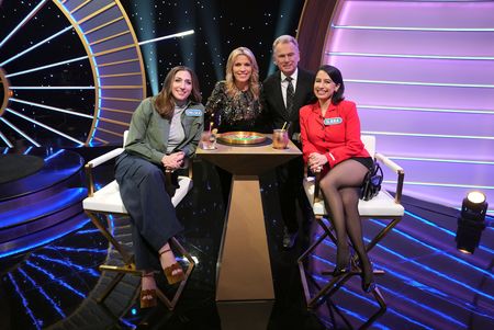 CHELSEA PERETTI, VANNA WHITE, PAT SAJAK, ILANA GLAZER