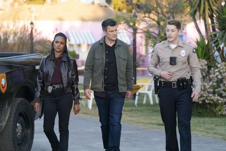 MEKIA COX, NATHAN FILLION, AVERY BAGENSTOS
