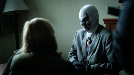 The Funeral Director during an interview with Mariana van Zeller. (National Geographic for Disney)