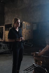 Mariana van Zeller discusses sextortion with Peter in Bulacan. (National Geographic for Disney)