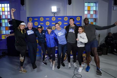 LARA SPENCER, SAM CHAMPION, ROBIN ROBERTS, GINGER ZEE, GIO BENITEZ, WILL REEVE, LORI BERGAMOTTO, IKE EJIOCHI