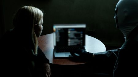 The Funeral Director shows Mariana van Zeller the online market for body parts. (National Geographic for Disney)