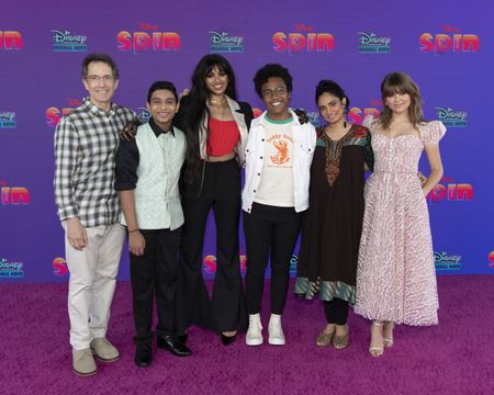 GARY MARSH (PRESIDENT & CCO, DISNEY BRANDED TELEVISION), ARYAN SIMHADRI, AVANTIKA, JAHBRIL COOK, MANJARI MAKIJANY (DIRECTOR), KERRI MEDDERS