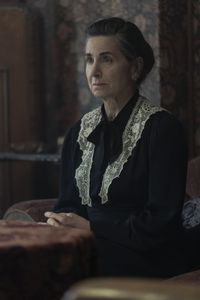 A SMALL LIGHT - Liza Sadovy as Mrs. Stoppelman in A SMALL LIGHT. (Credit: National Geographic for Disney/Dusan Martincek)