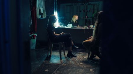 Mariana van Zeller interviews Yumi in Angeles City. (National Geographic for Disney)
