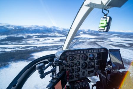 The snowy view from the aerial team's helicopter. (National Geographic for DisneyEvan Vacek)