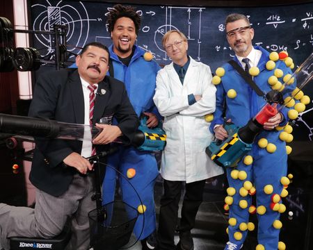 GUILLERMO RODRIGUEZ, LOU WILSON, "SCIENCE BOB" PFLUGFELDER, JIMMY KIMMEL