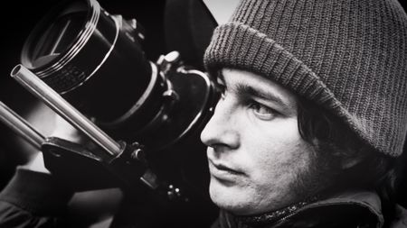 Steven Spielberg on the set of Sugarland Express. (Courtesy of Universal Studios Licensing LLC)
