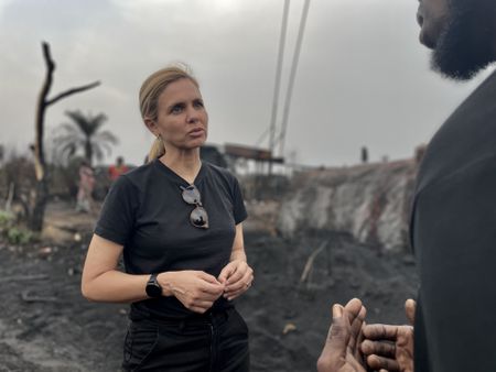 Mariana van Zeller conducts interview. (Credit: National Geographic)