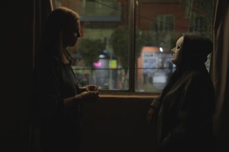 Mariana van Zeller (L) discusses a smuggling gang with Paloma (R). (Credit: National Geographic)