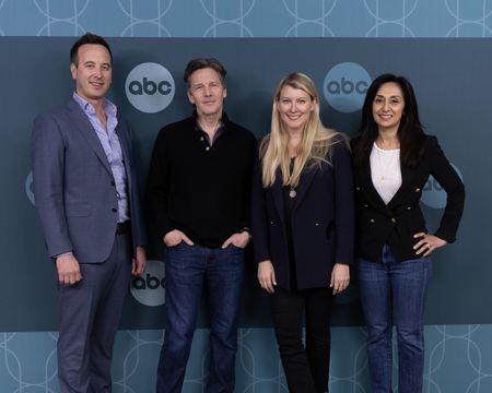 MIKE KELLEY (VP, ABC NEWS STUDIOS), ANDREW MCCARTHY (DIRECTOR/EXECUTIVE PRODUCER, “BRATS”), VICTORIA THOMPSON (EP, MULTI-PLATFORM ABC NEWS), REENA MEHTA (SVP, STREAMING & DIGITAL CONTENT ABC NEWS)