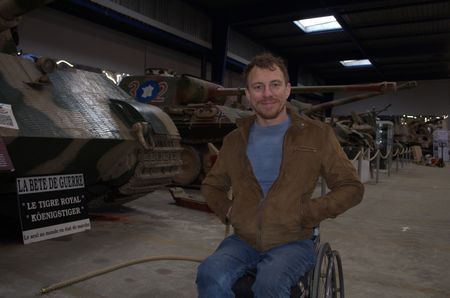 Arthur in tank museum. (National Geographic/Ciaran Henry)