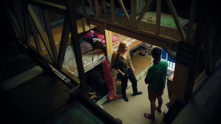 Mariana van Zeller interviews Peter at a secure location in the Philippines. (National Geographic for Disney)
