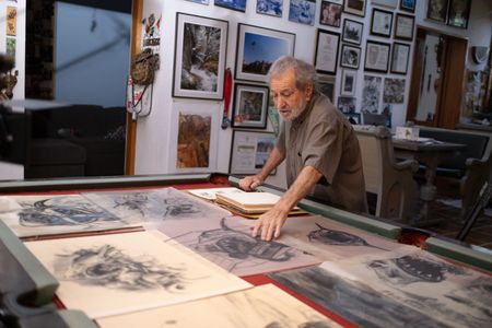 Joe Alves, production designer is pictured during an interview for Jaws @ 50: The Definitive Inside Story. (National Geographic/Travers Jacobs)