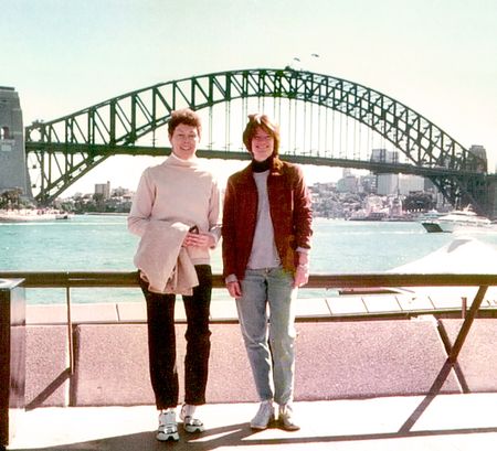 Tam O'Shaughnessy and Sally Ride in Sydney, Australia in 2004. (Photo courtesy of Tam O'Shaughnessy)