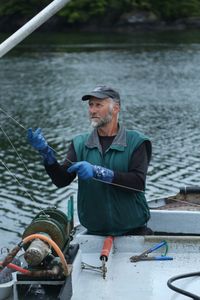Jiggy Nichols commercially fishes for salmon. (National Geographic/Wayne Moss)