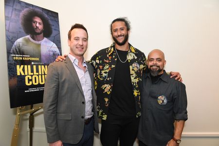 MIKE KELLEY (VP, ABC NEWS STUDIOS), COLIN KAEPERNICK, ROBE IMBRIANO (EXECUTIVE PRODUCER) 