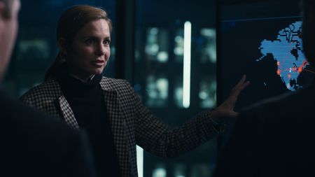 Mariana asks about the BitDefender threat map in their HQ in Romania. (National Geographic)