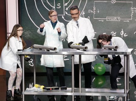 TRIXIE KIMMEL, "SCIENCE BOB" PFLUGFELDER, JIMMY KIMMEL, WESLEY KIMMEL