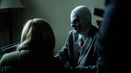 The Funeral Director during an interview with Mariana van Zeller. (National Geographic for Disney)