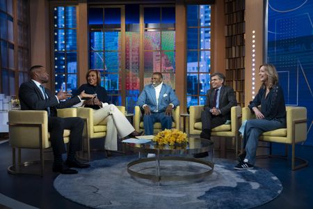 MICHAEL STRAHAN, ROBIN ROBERTS, DEION SANDERS, GEORGE STEPHANOPOULOS, LARA SPENCER