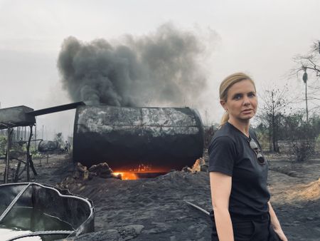 Mariana van Zeller at a bunkering site. (Credit: National Geographic)
