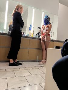 Mariana van Zeller interviews a young server at a poker night. (National Geographic for Disney)