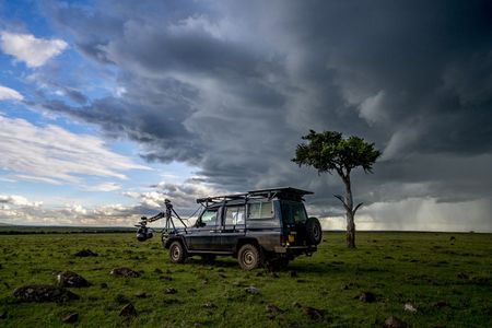 A special filming vehicle is kitted out with a gyro stabilized camera used to capture smooth movement in the Maasai Mara, Kenya. (National Geographic/Ollie Velasco)