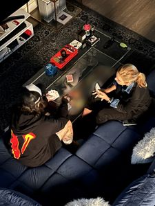 Mariana van Zeller interviews Mikki in a Los Angeles location. (National Geographic for Disney)